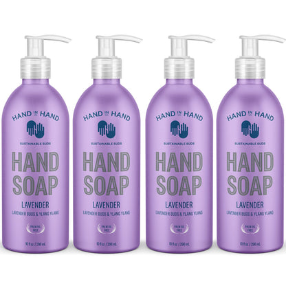 Hand in Hand Nourishing Liquid Hand Soap – Lavender Buds & Ylang Ylang, 4-Pack