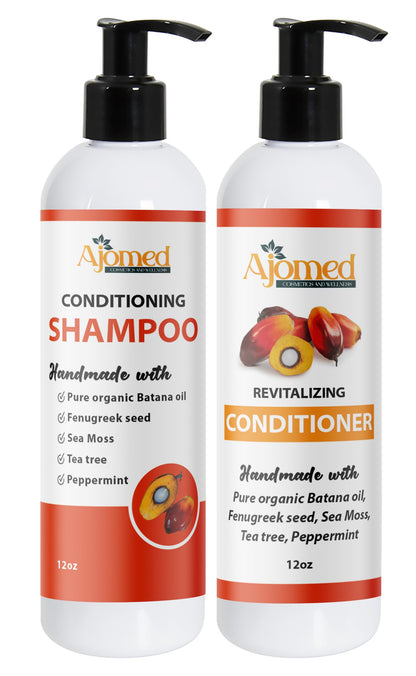 Handmade Hair Conditioner with Batana Oil & Sea Moss – Sulfate-Free, Paraben-Free, Non-Toxic, Fenugreek, Rosemary & Tea Tree