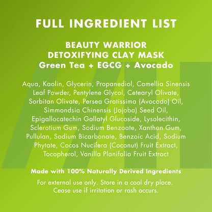 Handmade Heroes Green Tea EGCG Clay Mask – Pore Refining & Oil Control