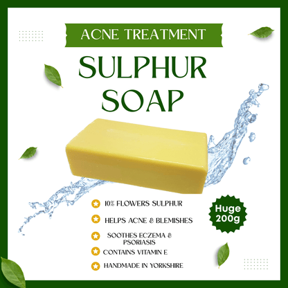 Maximum Strength 10% Sulphur Soap Bar | Handmade in Yorkshire, UK