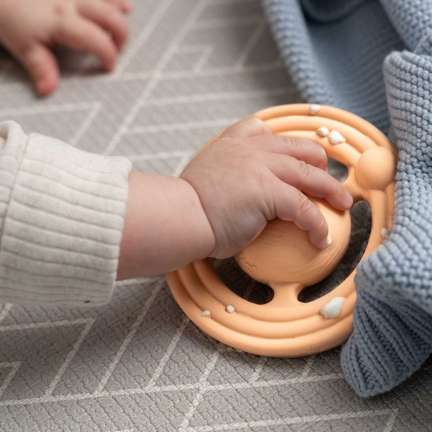 Planet CH3W® Natural Rubber Space Themed Baby Toy (Ringed Planet)
