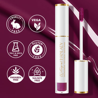 HANLADY Berry Pink Red Lipstick 3pc – Long-Lasting Matte, Vegan & Cruelty-Free Lip Color