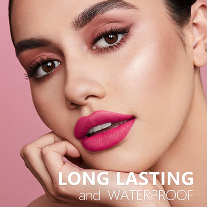 HANLADY Berry Pink Red Lipstick 3pc – Long-Lasting Matte, Vegan & Cruelty-Free Lip Color