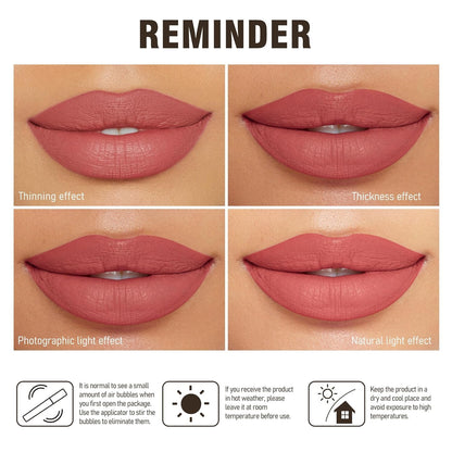 HANLADY Dark Burgundy Lipstick – Long-Wearing Matte, Vegan & Cruelty-Free (A47 Flamingo, 1 Pack)