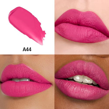 HANLADY Dark Red Pink Berry Lipstick 3pc – Long-Lasting Matte Lip Color, Vegan & Cruelty-Free (A66/44/48)