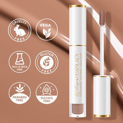 HANLADY Nude Lipstick – Long-Lasting Matte, Smudgeproof, Transferproof, Vegan (A61 Sugey Girl, 1 Pack)