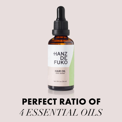 Hanz de Fuko Vegan Hair & Beard Oil – Hydration, Shine & Lightweight Care | 1.76 oz
