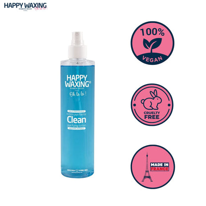 Happy Waxing Clean Purifying Lotion – Pre-Wax Skin Prep & Refresh | 250 ml Spray Bottle