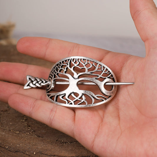 HAQUIL Celtic Hairpin Barrette – Vintage Long-Hair Accessory for Women