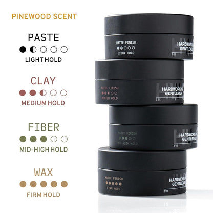Hardworking Gentlemen Hair Paste for Men – Natural Finish, Light Hold, 2 oz (Made in USA)