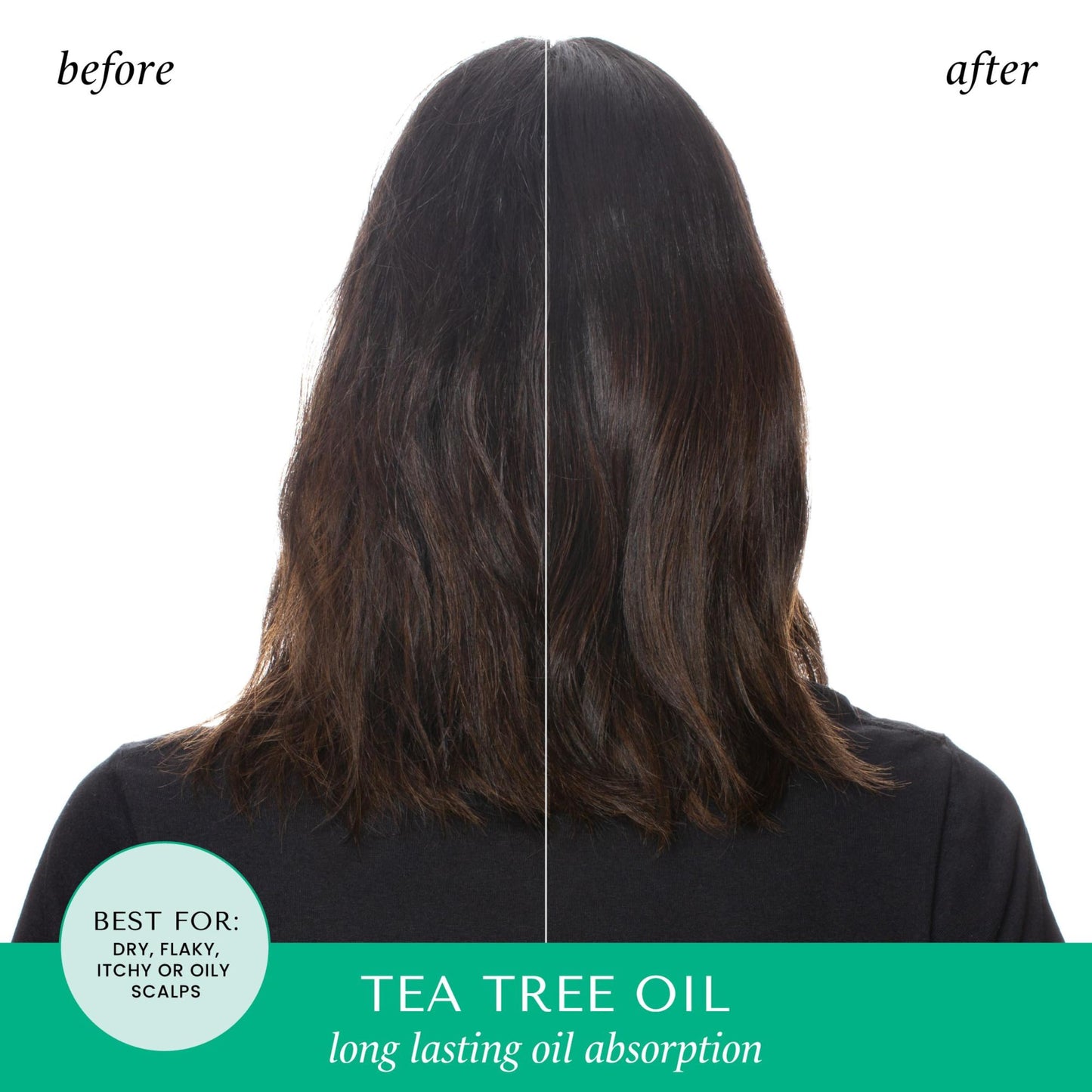 HASK Dry Shampoo Duo (4.3 oz x2) & Argan Oil Deep Conditioner Packette – Tea Tree, Color Safe