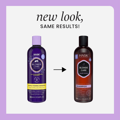 HASK Blonde Care Shampoo + Conditioner Set | Sulfate-Free, Gluten-Free, Vegan, Color Safe | 12oz Each