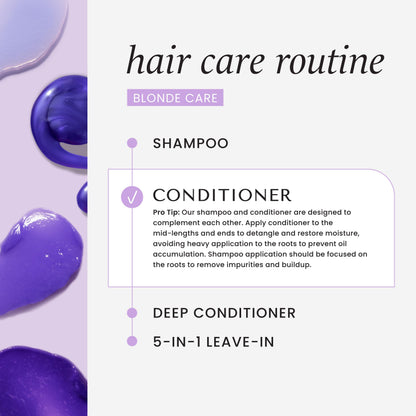 HASK Blonde Care Shampoo + Conditioner Set | Sulfate-Free, Gluten-Free, Vegan, Color Safe | 12oz Each
