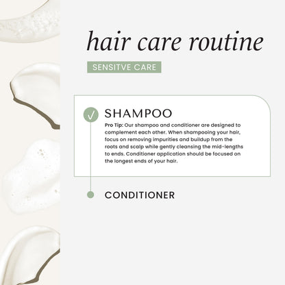 HASK Sensitive Care Shampoo + Conditioner Set - Fragrance-Free, Sulfate-Free, Vegan, Color Safe (12 oz each)