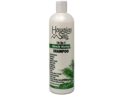 Hawaiian Silky 14-in-1 Miracle Worker Set – Shampoo, Conditioner & Activator Spray (16 oz Each)
