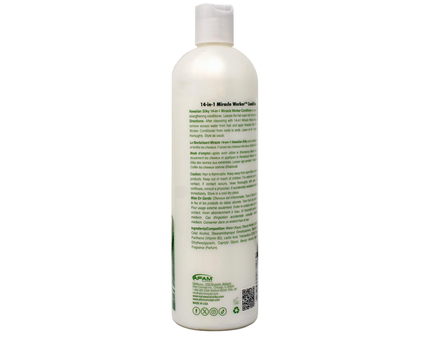 Hawaiian Silky Miracle Worker 14-In-1 Conditioner 16 oz (474 ml) – Pack of 2 | Multi-Use Hair Care