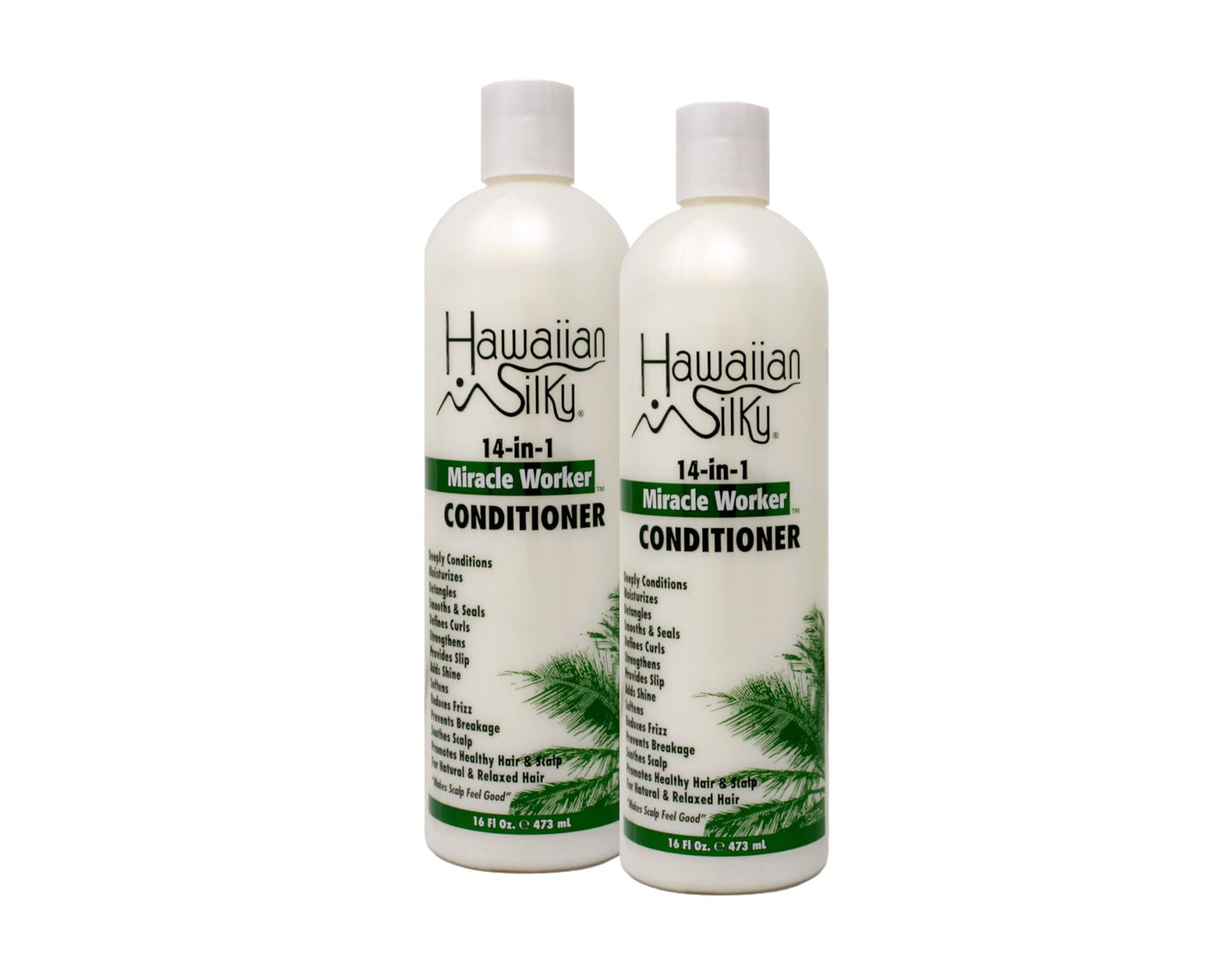 Hawaiian Silky Miracle Worker 14-In-1 Conditioner 16 oz (474 ml) – Pack of 2 | Multi-Use Hair Care