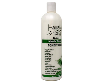 Hawaiian Silky Miracle Worker 14-In-1 Conditioner 16 oz (474 ml) – Pack of 2 | Multi-Use Hair Care