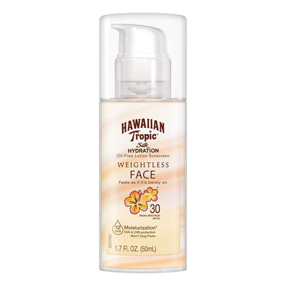 Hawaiian Tropic Weightless Hydration Facial Sunscreen SPF 30 – 2 Pack, 1.7oz