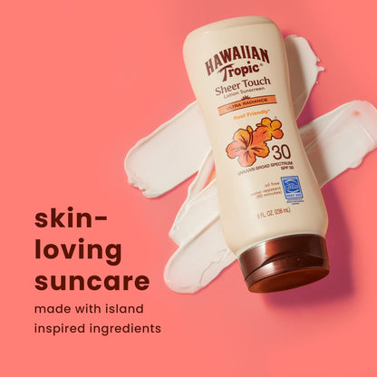 Hawaiian Tropic SPF 30 Sunscreen & After Sun Pack – 8oz Sheer Touch + 6oz Silk Hydration
