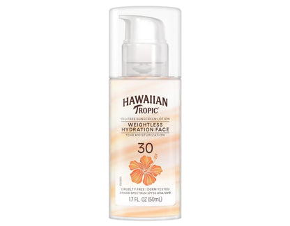 Hawaiian Tropic Weightless Hydration Facial Sunscreen SPF 30 – 2 Pack, 1.7oz