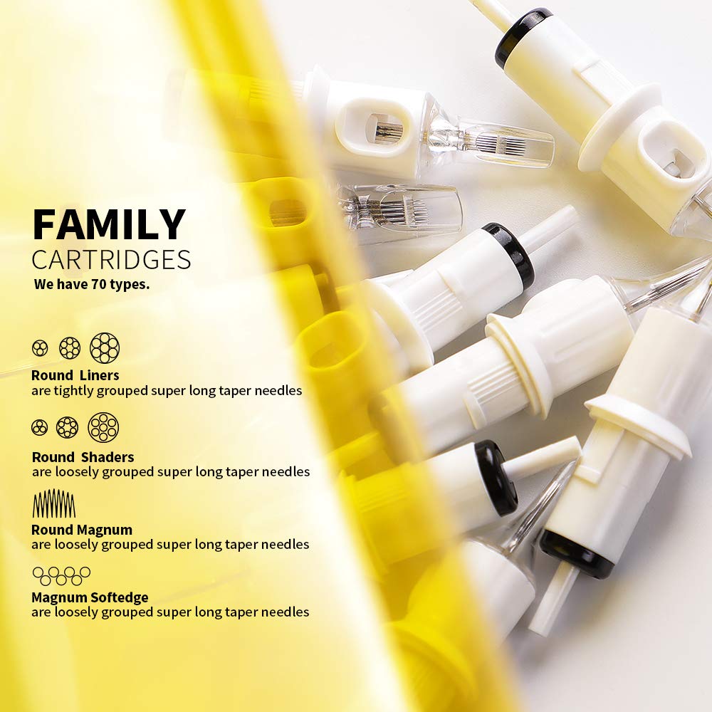 HAWINK Tattoo Cartridges #10 Bugpin 9 Magnum M-Taper – 20-Pack with Membrane (EN05S-20-1009M1)