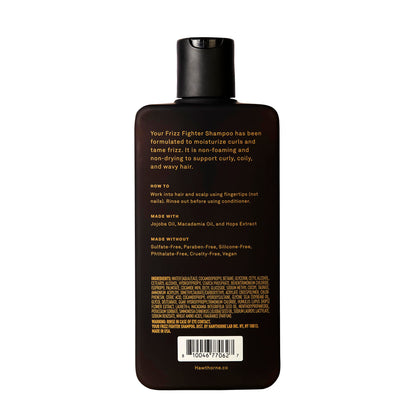 Hawthorne Frizz Fighter Shampoo for Men – Curly Hair Hydration, Sulfate Free (8 oz) 2-Pack