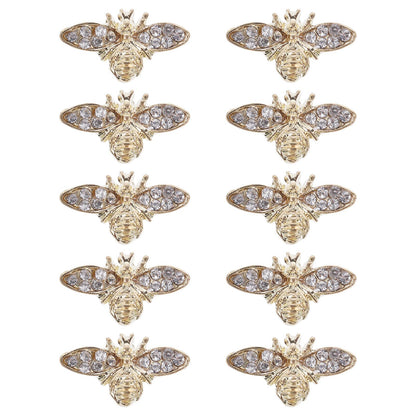 Healeved Bee Nail Charms 3D Alloy – Retro Nail Art Accessories for Acrylic & Natural Nails