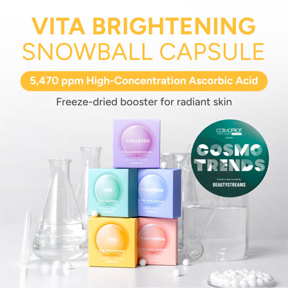 Healmize Vita Melting Snowball Capsule – 5,470ppm Vitamin C with Collagen & Hyaluronic Acid