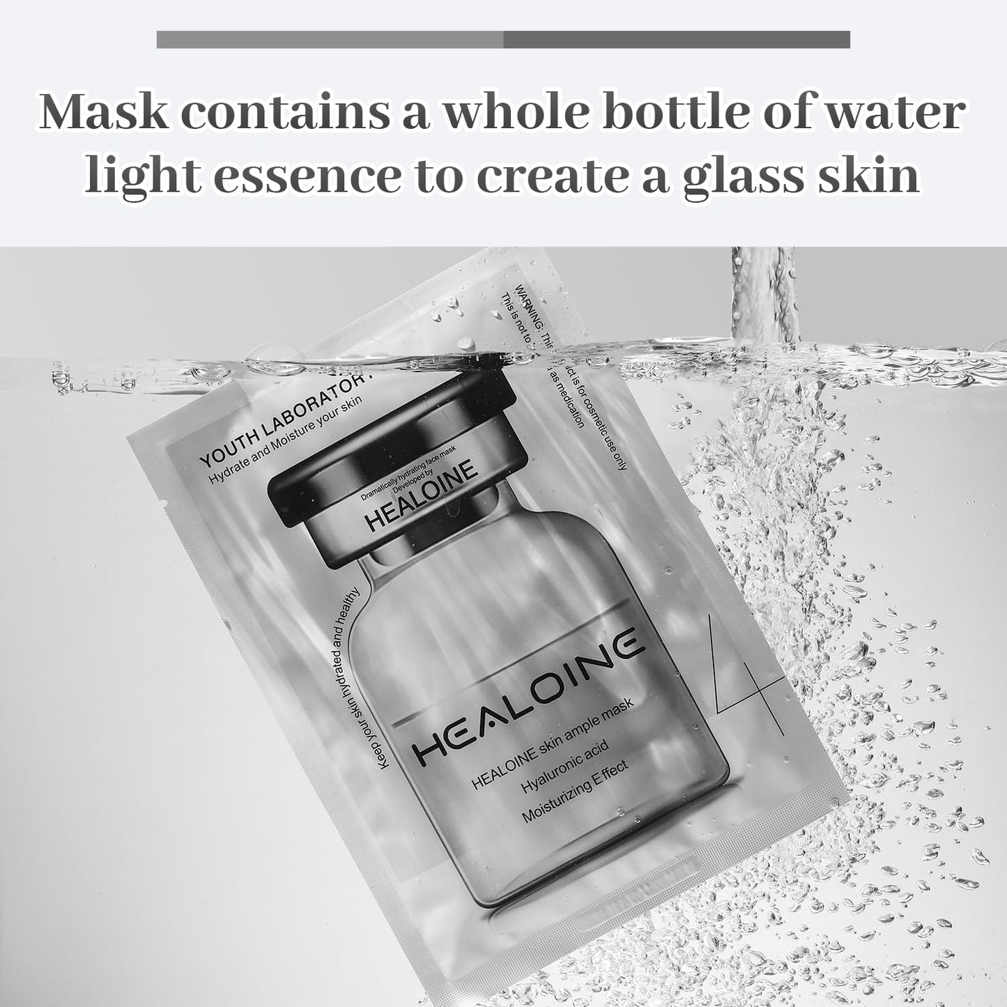 HEALOINE Hyaluronic Acid Face Mask with Niacinamide – Overnight Hydration & Even Skin Tone (10 x 30g)