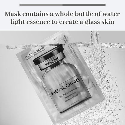 HEALOINE Hyaluronic Acid Face Mask with Niacinamide – Overnight Hydration & Even Skin Tone (10 x 30g)