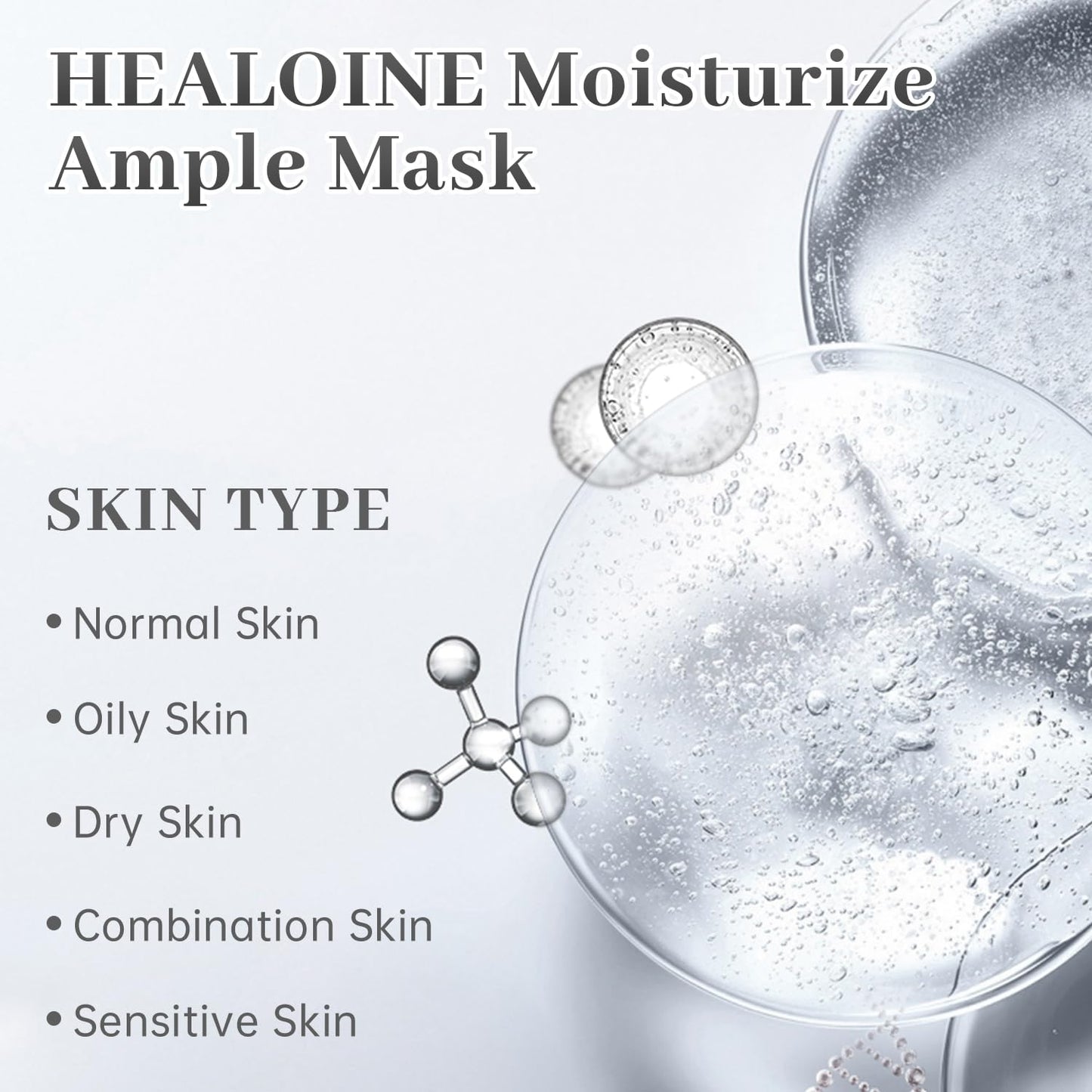 HEALOINE Hyaluronic Acid Face Mask with Niacinamide – Overnight Hydration & Even Skin Tone (10 x 30g)