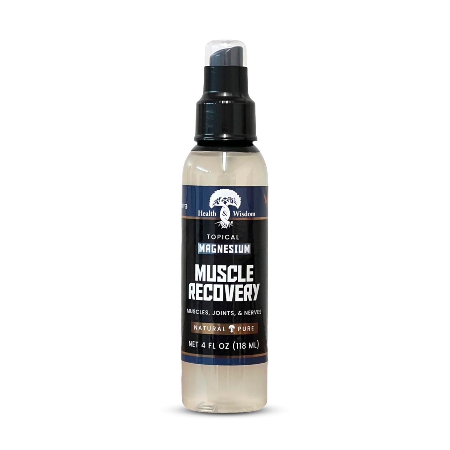 Health and Wisdom Magnesium Muscle Recovery – Topical Muscle & Joint Support (4 fl oz)
