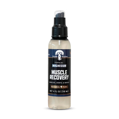 Health and Wisdom Magnesium Muscle Recovery – Topical Muscle & Joint Support (4 fl oz)