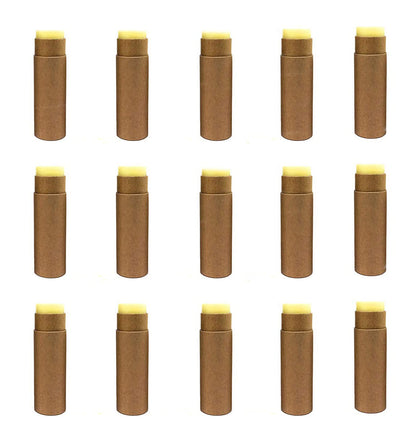 Healthcom 10-Pack 2oz Paperboard Lip Balm Tubes – Refillable DIY Lip Gloss Containers (Brown)