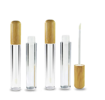 Healthcom 6-Pack Bamboo Lip Gloss Tubes (6ml) – Refillable DIY Lip Gloss Containers with Wand