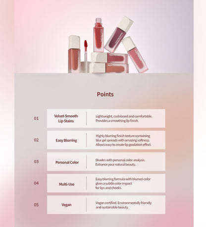 Heart Percent Dote On Mood Blurry Fog Tint Orchid Plum #06 – Velvet Vegan Lip Stains with Personal Color Analysis