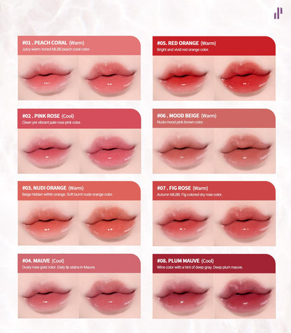 Heart Percent Dote On Mood Glow Tint Peach Coral – Hydrating Lip Stain 6.8g