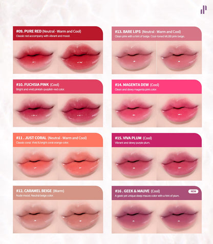 Heart Percent Dote On Mood Glow Tint #05 Red Orange — Lightweight, Hydrating Lip Stain (6.8g)
