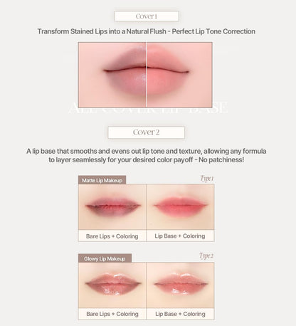 Heart Percent Dote On Mood All Cover Lip Base #01 Cream Beige | Flawless Lip Tone & Texture