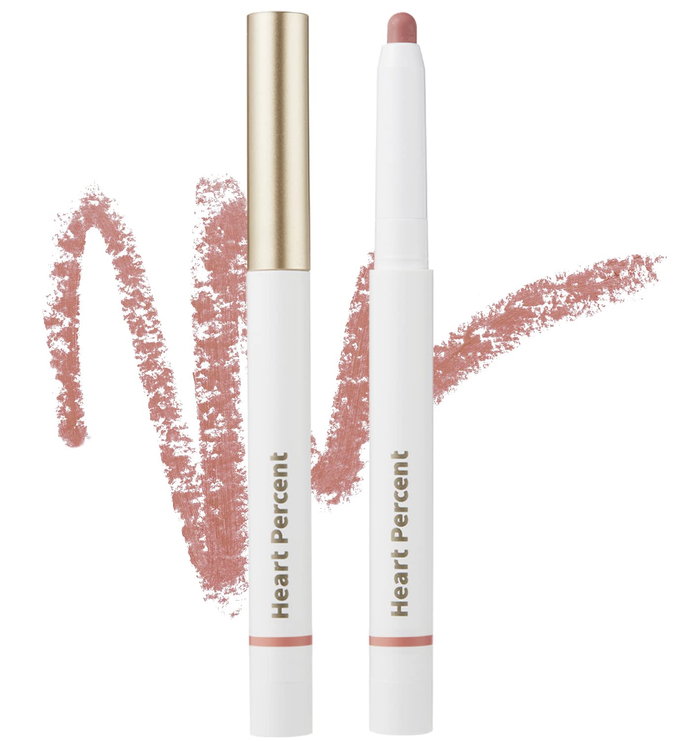 Heart Percent Dote On Mood Lip Pencil #13 Bare Lips – Long-Lasting Creamy Retractable Lip Liner