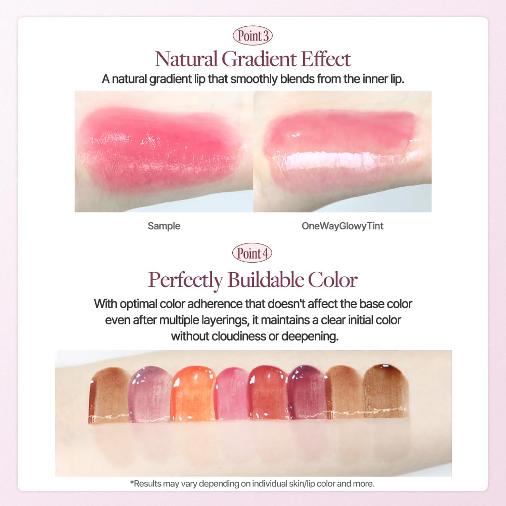 Heart Percent Dote On Mood One Way Glowy Tint 11.Dawn Mauve | Lip Tint Gloss