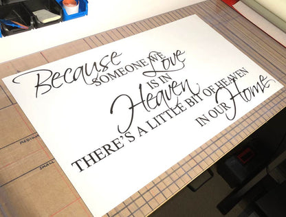 Because Someone We Love Is in Heaven Wall Sticker