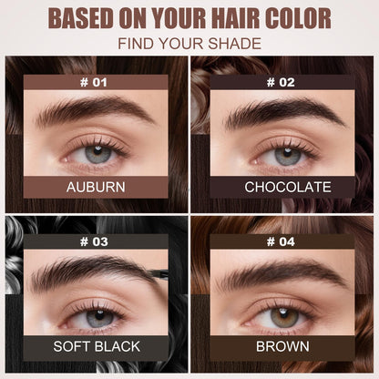 HECI BEAUTY Microblading Eyebrow Pencil – 3D Fiber Technology, Waterproof, 24HR Smudge-Proof, Dark Brown