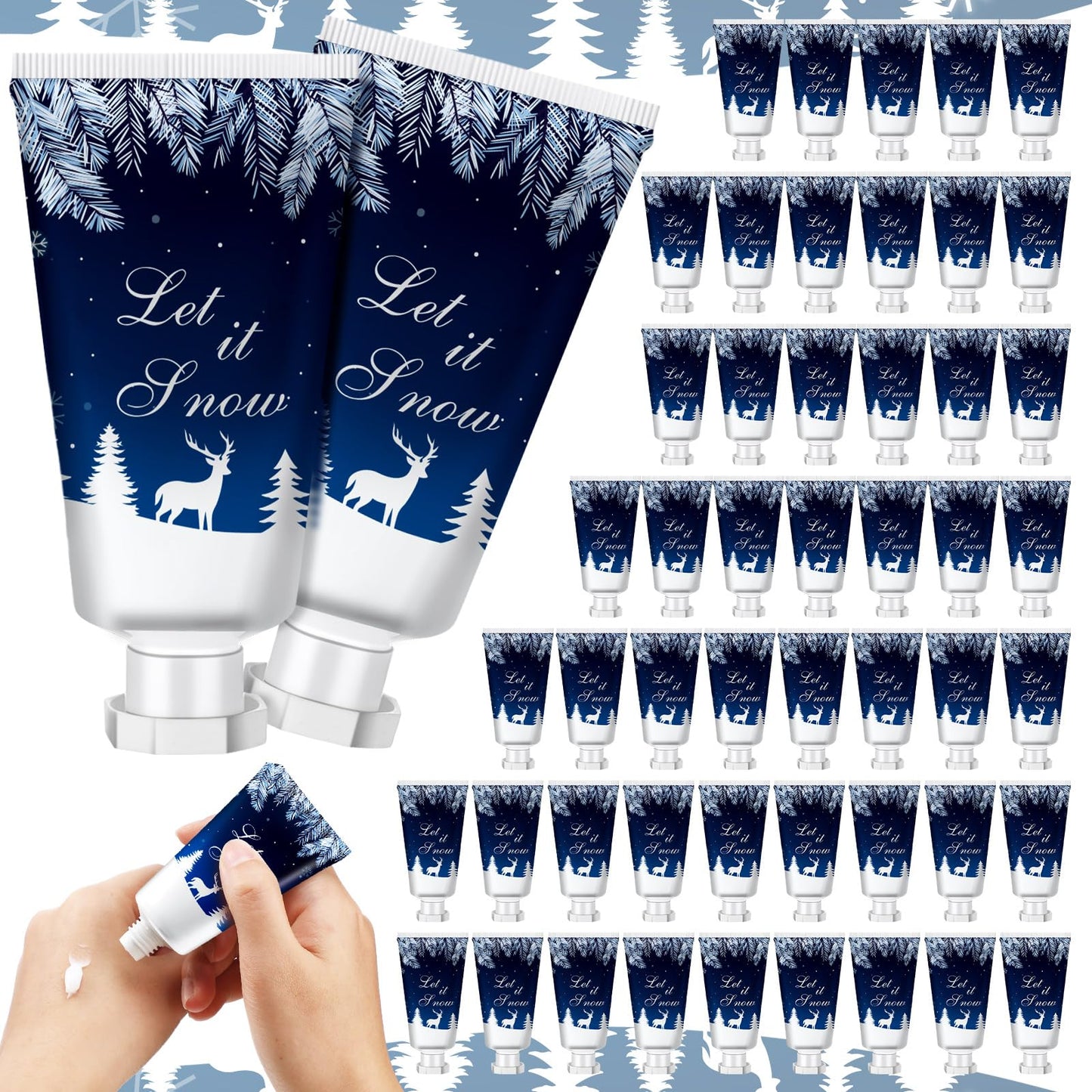 Heigble Christmas Snowflakes Hand Cream Gift Set – 50 x 1oz / 30ml Travel Size