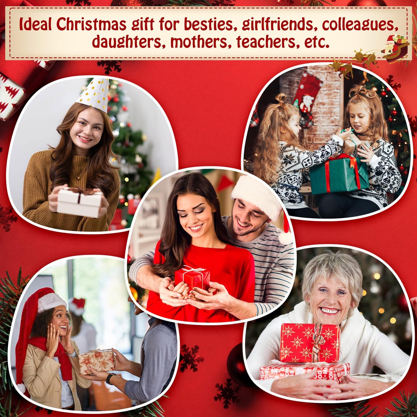 Heigble 36‑Piece Christmas Lip Balm Set – Tin Can Balms with Organza Bags & Cards