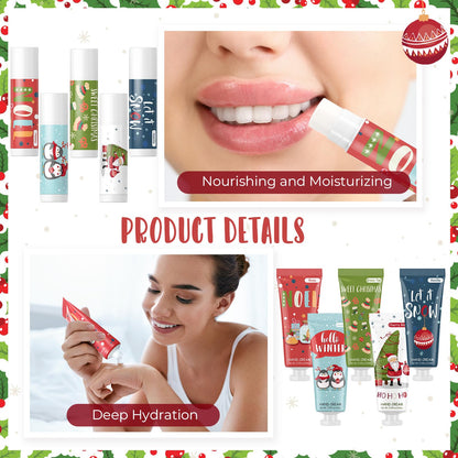 Heigble 50-Piece Christmas Hand Cream & Lip Balm Gift Set – Travel Size