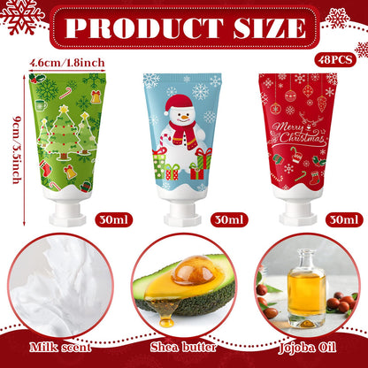 Heigble 48 Pcs Christmas Lotion Set – Travel-Size Moisturizing Body Lotion with Natural Milk Scent