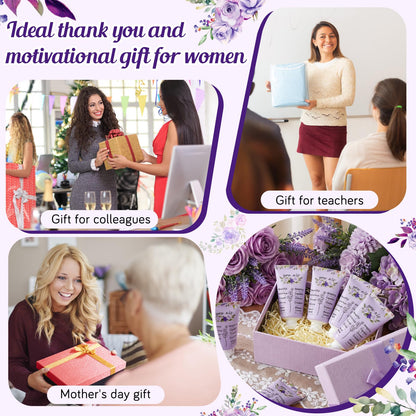 Heigble 50-Pack Valentine Christian Hand Cream Gift Set – Purple Flower Bible Design