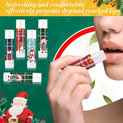 Heigble Christmas Hand Cream Gift Set – 12x Hand Cream, 12x Lip Balm, Gauze Bags & Thank You Cards